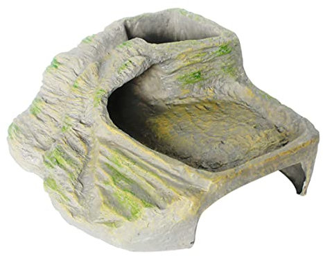 OMEM Landschildkröten Reptilienhöhle Höhle Reptile Hiding Cave Turtle Aalende Plattform Zubehörteile für Reptilien (S)