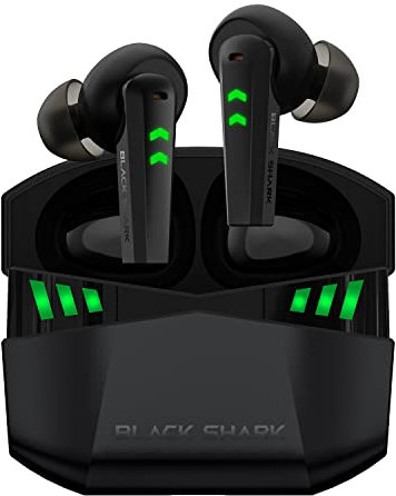 Black Shark Ecouteurs sans Fil avec Latence Ultra-Faible de 35ms, Ecouteurs Bluetooth sans Fil avec Son Exceptionnel, Bluetooth 5.2, 4 Micros Ultra-clairs, Indice d’Étanchéité IPX5, Autonomie 20H