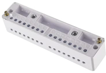 Scatola di Giunzione Elettrica Morsettiera in Uscita Monofase Morsettiera per Isolamento Domestico Blocco Terminali (16(18.1×4.4×3.9))