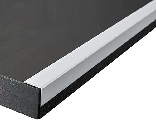 Übergangsprofil Abdeckleisten Weißer Kantenübergangsstreifen – Flacher Bodentrennstreifen für Holz-Vinyl-Laminatböden, Metallübergangsstange, Breit 10mm (Color : Length, Size : 150cm/59 inch)