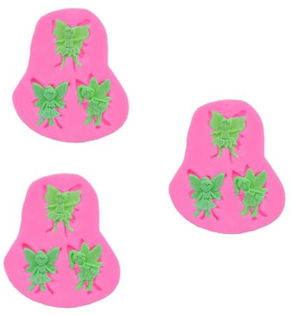 EXCEART 3stücke Silikon Fondant Engel Kuchenform Teiliges Lebensmittelecht Antihaftbeschichtet Für Dekorationen Schokolade Süßigkeiten Und Kreative Backprojekte