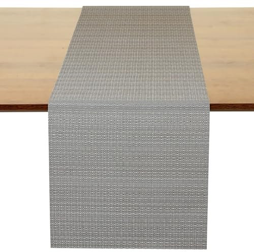 Myir JUN Tischläufer, Tischläufer Modern Abwaschbar Outdoor Wärmeisoliertes PVC für Häuser Restaurants Hotels 30 x 183 cm (Grau)