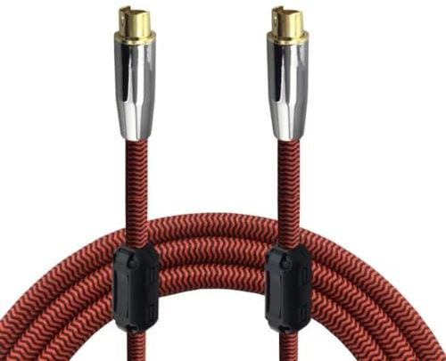 PtaTt Blindaje de cable Premium de S-Video a S-Video for decodificador de TV, monitores de proyector de DVD, cable S Video OFC de 4 pines M/M 1M 2M 3M 5M 8M 10M (Color : Red, Size : 150cm)