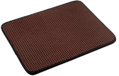 tuwiwol Accesorios bonitos y prácticos para gatos, fácil de limpiar, seguro y no tóxico, cómodo y suave, alfombrilla para residuos de gato ABS, alfombrilla para caja de arena , Marron oscuro , 30*30cm