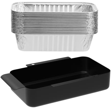 BBQration Fettpfanne für Charbroil 9328812P06 G416-0015-W1 G325-5703-W1 Fettauffangbehälter mit 15er-Pack Aluminium-Tropfwanne für Charbroil Performance 463331221 463365021 und mehr