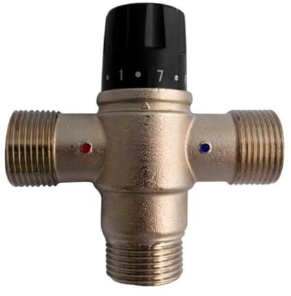 UOUOBEAR Messing 1 DN25 Solarheizung Thermostatische Automatische Mischventil Wassertemperaturregelung