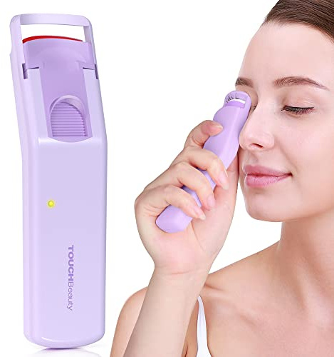 TOUCHBeauty Wimpernzange Beheizte, Elektrische Wimpernzange Professionelle mit Silikon-Heizkissen, 30S Schnelle Erwärmung, Langlebig für 24 Stunden,Leicht für Unterwegs