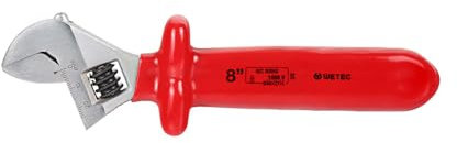 WETEC Rollgabelschlüssel, 1.000 V, 26 mm, 200 mm (Schraubenschlüssel Franzose Engländer Stelzenschlüssel Maulschlüssel Universalmaulschlüssel Justierschlüssel)