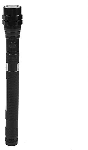 Beufee Lampe de poche magnétique, lampes de poche à LED extensible telescopique Flexible Tourne de lampe de poche de lampe de poche Clip de poche (Noir)