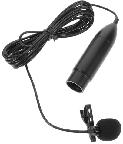 Yardwe Microfono Lavalier Clip, Cardioide, Interfaccia Xlr a 3 Pin 48v, Leggero, per Registrazioni e Dirette