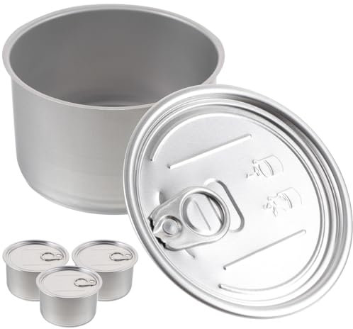 Toyvian 4pcs Aluminum Food Storage Cans with Lids Multi Functional Pet Food Jars for Dogs Cats Durable Lightweight Design for Treats Festive Occasions