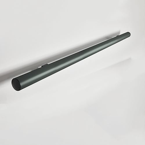 ABNNHK Pasamanos de Pared de Metal, Kit de Barra de Agarre de 40 cm/50 cm/60 cm/100 cm, pasamanos de Aluminio Moderno Negro para escaleras, pasaman