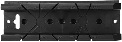 Ejoyous Herramientas Caja de Inglete de Almacenamiento, Caja de Sierra de Inglete de Madera de Plástico ABS, 0/45/90 Grados, ángulos de Corte Versátiles Herramienta de Corte Oblicuo de Madera, (801)