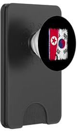 North Korea South Korea Half Flag North Korean South Korean PopSockets PopWallet for MagSafe