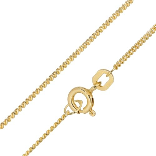 trendor halsband 925 silver förgylld pansarkedja för män och kvinnor, 50 cm, Sterlingsilver, Ingen ädelsten