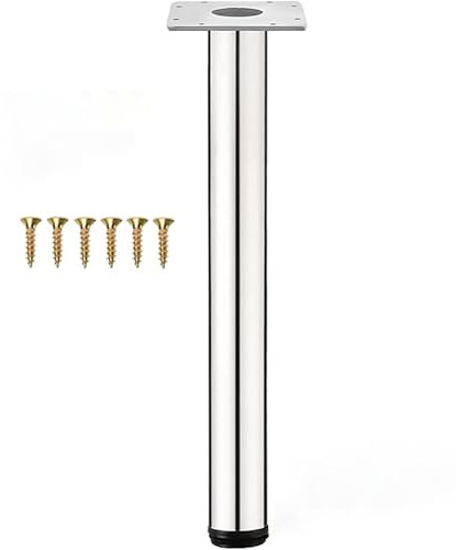 Verstellbare Edelstahl-Tischbeine, rundes Design, höhenverstellbar, perfekt für Arbeitsplatten, Frühstücksbars, Schreibtische – 80 cm Höhe, 1 Stück