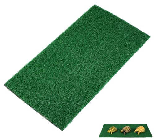 Gatuida Artificial Grass Mat: Aquarium Turf Turtle Grass 50x25 cm Basking Platform for Aquatic Reptile Aquarium Fish Tank Landscaping Simulation and Turtle Resting