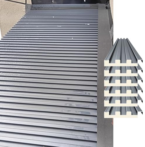 Pannelli in alluminio per tettuccio di ricambio per esterni Sunroom Carport - Fogli ondulati resistenti alle intemperie per una protezione di lunga durata