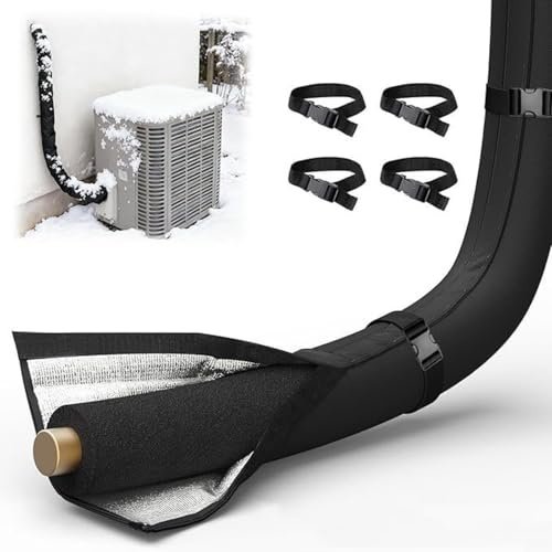 HpLive Aislamiento De Tuberías, Cubierta Aislante Flexible Para Aire Acondicionado Para Tuberías Exteriores, Protección De Aire Acondicionado Y Tuberías De Agua Contra Las Heladas