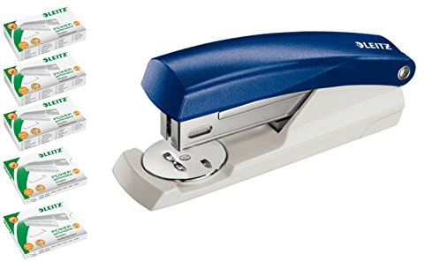 Leitz NeXXt Series Kleines Büroheftgerät, 25 Blatt (Büroheftgerät klein | mit 5.000 Klammern, blau)