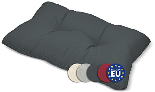 Beautissu Lounge Kissen Outdoor 70x40 cm Grau – Bequemes Rückenkissen Gartenstuhl 12 cm dick Sitzpolster Auflagen für Rattanmöbel Gartenmöbel Polster für Stühle Sessel Stuhlauflage Indoor – xLuna