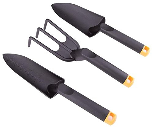 Edward Tools Garden Hand Tools Set Fiber Composite - Garden Trowel, Transplanter and Cultivator - Extra Strength Nylon Fiberglass - Lightweight but Stronger Than Steel - Break-Proof Guarantee