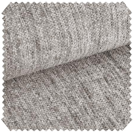 novely® exquisit TESSANO - Samtweicher Chenille-Polsterstoff in 3D-Optik - Schwer Entzündbarer Möbelstoff - Pflegeleichte Meterware 1lfm | Farbe: 05 Grau Braun