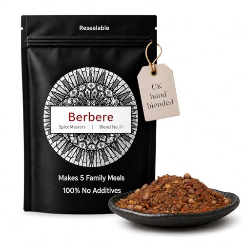 Berbere Spice Mix - Superior Hand Blended Premium Ethiopian Spices- Makes 5 Family Meals - No Artificial Additives or Preservatives