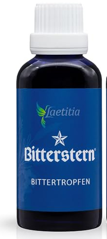 Bitterstern Bitterstoffe Tropfen mit praktischem Dosierverschluss I Liebe Bitter und gesund I Bittertropfen der Klassiker mit 17 Kr?utern I Hildegard v Bingen, Bitterkr?uter - mit Ratgeber (1er)