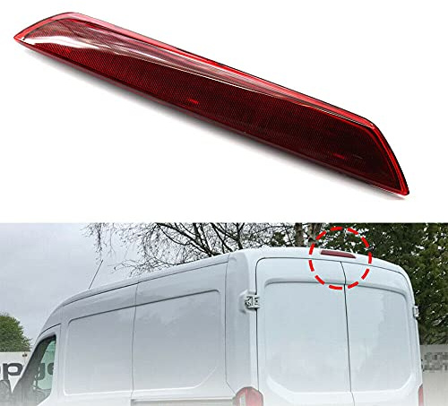 Adatto per Ford Transit MK8 Tourneo Custom LED ad alto livello posteriore terzo freno luce terza lampada di stop (lente rossa)