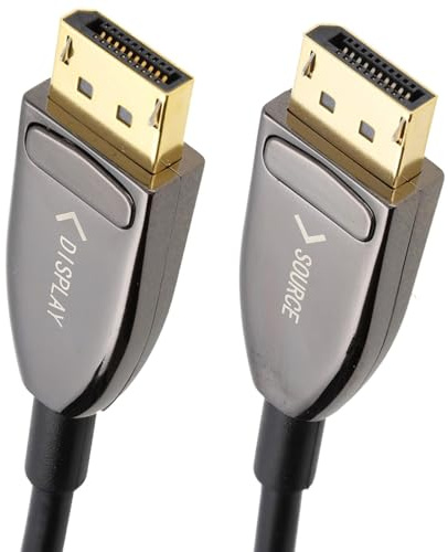 kenable DisplayPort v1.4 8K 30Hz 4K 120Hz AOC Hybrid Fibre Optic Long Cable 20m [20 metres]