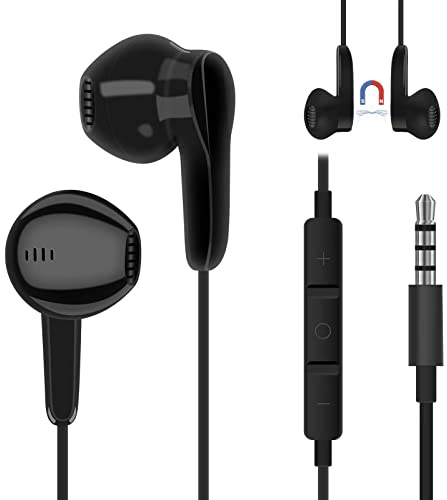 ANLINKSHINE Auricolari in-ear da gioco con cavo da 3,5 mm, con microfono e controllo del volume, auricolari stereo compatibili con PS5, PS4, Switch, Xbox Series X, Series S, Xbox One (nero)