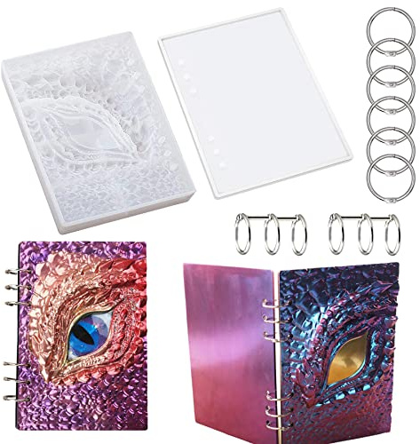 Yayatty Silikonform Epoxidharz Formen für Notizbuch, 2 Stil A5 Notizbuch Resin Form, Notebook Silikon Epoxidharz Formwerkzeug Set für DIY Notizbuchhülle