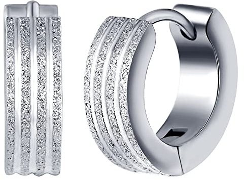 feilok Örhängen för män stiftörhängen herrörhängen rostfritt stål ringörhängen för män kvinnor mode smycken piercing