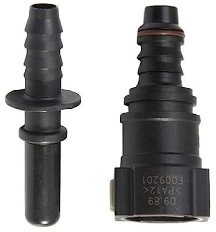 Conector Rapido de Gasolina Manguera,Conector de Tubo de Combustible,Juego de conectores Acoplador de manguera macho,Conector Tuberia Liberacion Rapida, para Auto combustible línea,7,89×6mm,2 Piezas
