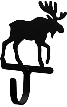 Village Wrought Iron Moose Wall Hook Decorative Small