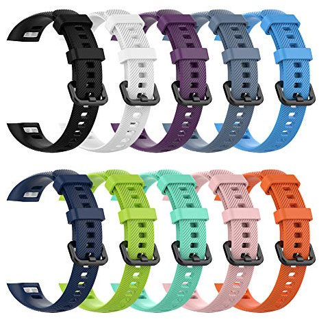 KIMISS Cinturino in Silicone Morbido per Band 3 Pro e 4 Pro - Bracciale di Ricambio per Orologi Fitness