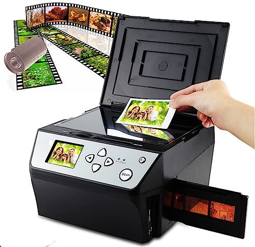 Digital Film Scanner, 22MP Film &Slide Photo Multi-function Scannerr, Film and Slide Scanner Convert 135 Film/35mm Slide /110Film/Photo/Document/Business Card