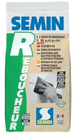 Enduit de Rebouchage Semin R, Intérieur, Poudre, Sac 5 kg
