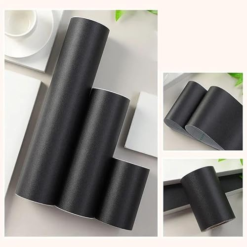 TapetenbordüRe Selbstklebende BordüRe Wand Wohnzimmer Tapeten Fliesenaufkleber Bad Dekoband Selbstklebend Schwarz 20cm X 500cm
