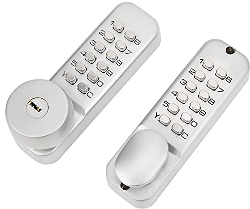 Passwortschloss, Doppelseitiges Passwort-Türschloss mit Schlüsseln, Codiertes Schloss mit Elektronischer Tastatur für Innentüren, Türklinken