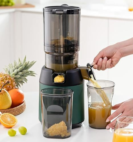 Exprimidor Lento Profesional Eléctrico 200W, Exprimidor De 13cm De Gran Diámetro, Alto Rendimiento De Jugo, Extracción Rápida De Jugo, Filtración De 3 Capas, Fácil Limpieza, Para Naranja, Limón