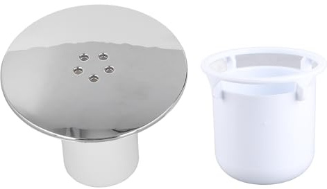 Chrome Shower Drain Cover Replacement 90mm Wastewater Hole | Hair Stopper Barrier for Shower Tray, Odor Control Plughole Cover, Sink Plug Waste Trap for Bathroom Floor Drain