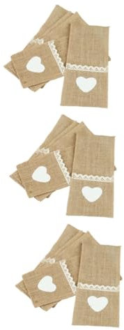 Hoement 3sets Vintage Spitze Besteck Geschirr Abdeckung Tasche Für Hochzeit Home Decor 5 Stücke * 3
