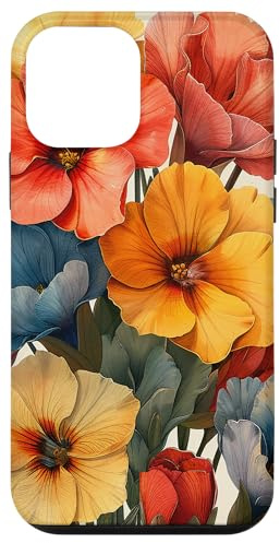 Coque pour iPhone 12 mini Bouquet de cyclamen - Couleurs pastel - Motif floral