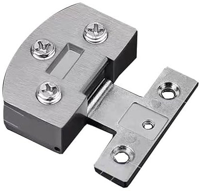 Türscharniere, Türbeschläge for Wohnhäuser, Scharnierplatte for Glasduschtüren, Drehscharniere, 2 Stück aus Zinklegierung, Scharnier for Glastüren von Schränken/Glasklemme/Clips, for 8–9 mm dickes Gla