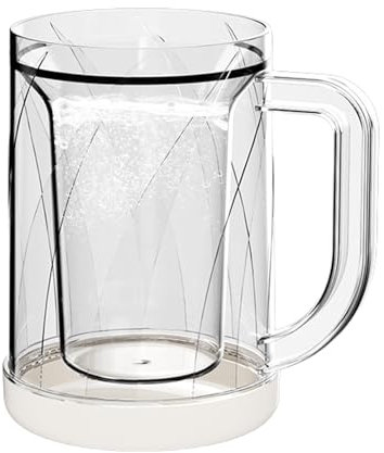 Congelador – Copas de de doble capa | jarras de cerveza de vidrio de doble