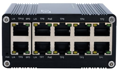 Exsys Gmbh Mini 10-Port Industrial Gigabit PoE-Switch, Unmanaged (eX-62025poe)