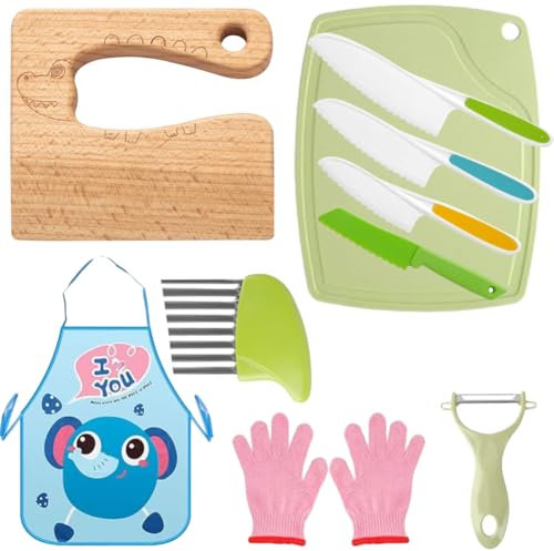 MINISOISO Set di coltelli da cucina per bambini da 10 pezzi