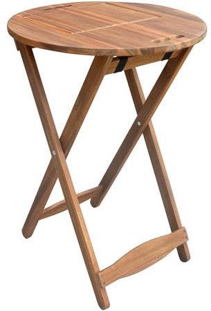 Tavolino pieghevole per barbecue SenS-Line rotondo - Acacia